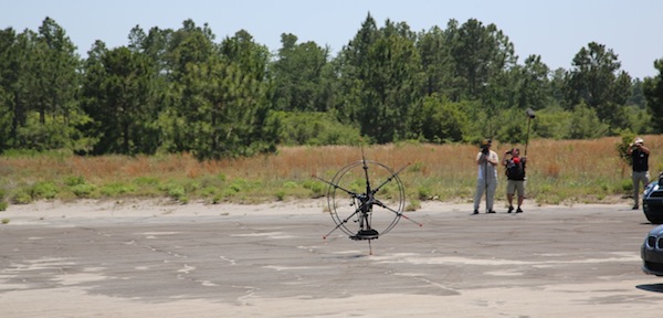 The HexRunner running robot on its record-setting speed run.