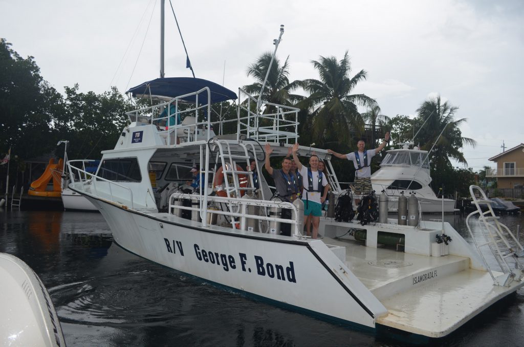 One of the ARB dive boats, aptly named after the father of saturation diving, George Bond